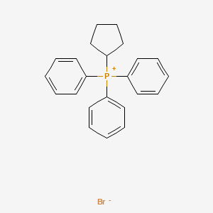 Chemical structure of Cyclopentyltriphenylphosphonium bromide