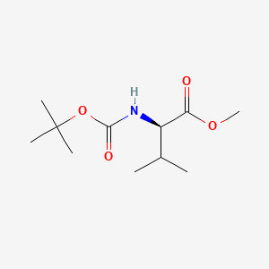 Chemical structure of D-Boc valine methyl ester