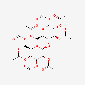 Chemical structure of D-Cellobiose octaacetate