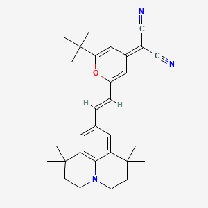 Chemical structure of DCJTB