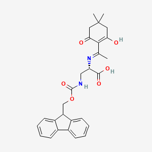 Chemical structure of Dde-Dap(Fmoc)-OH