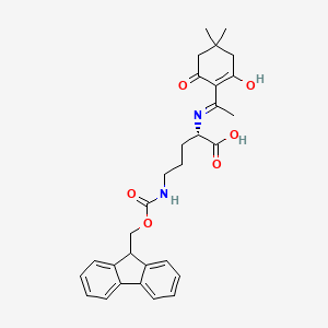 Chemical structure of Dde-Orn(Fmoc)-OH