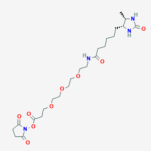 Chemical structure of Desthiobiotin-PEG3-NHS ester