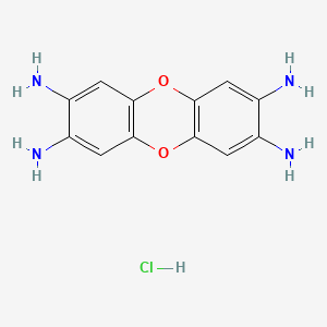 Chemical structure of Dibenzo[b,e][1,4]dioxine-2,3,7,8-tetraamine tetrahydrochloride