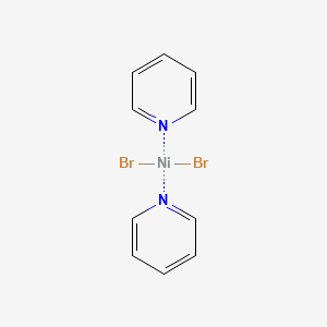 Chemical structure of Dibromobis(pyridine)nickel
