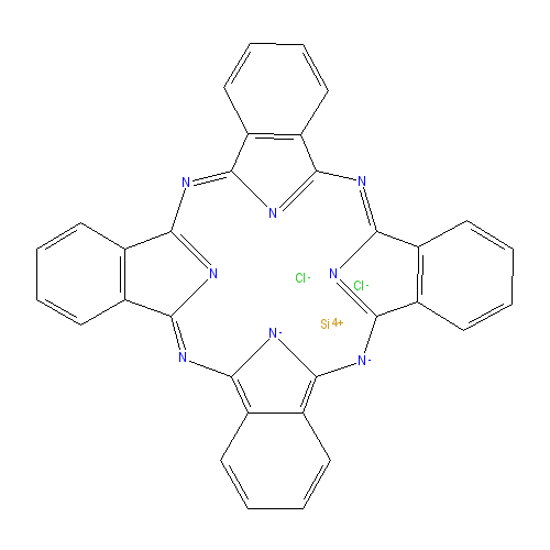 Chemical structure of Dichloro(phthalocyaninato)silicon