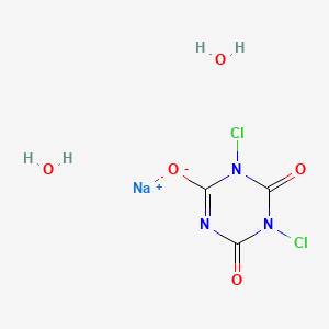 Chemical structure of Sodium dichloroisocyanurate dihydrate