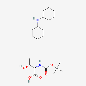Chemical structure of Dicyclohexylamine (2S,3R)-2-((tert-butoxycarbonyl)amino)-3-hydroxybutanoate