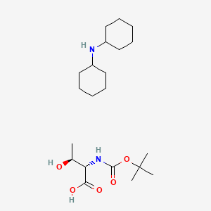 Chemical structure of Dicyclohexylamine (2S,3S)-2-((tert-butoxycarbonyl)amino)-3-hydroxybutanoate