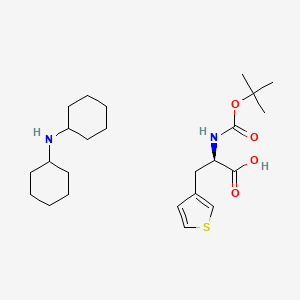 Chemical structure of Dicyclohexylamine (R)-2-((tert-butoxycarbonyl)amino)-3-(thiophen-3-yl)propanoate