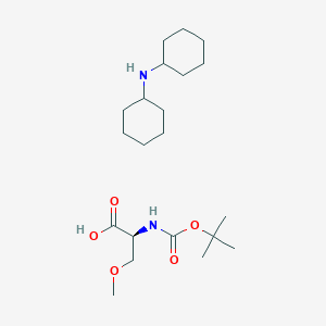 Chemical structure of Dicyclohexylamine (S)-2-((tert-butoxycarbonyl)amino)-3-methoxypropanoate