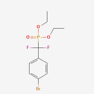 Chemical structure of Diethyl ((4-bromophenyl)difluoromethyl)phosphonate