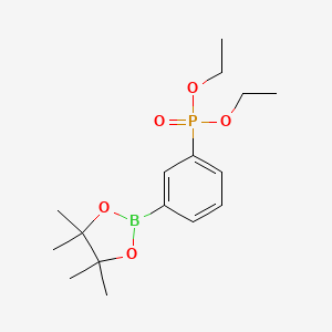 Chemical structure of Diethyl (3-(4,4,5,5-tetramethyl-1,3,2-dioxaborolan-2-yl)phenyl)phosphonate
