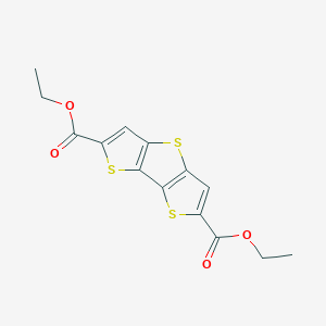 Chemical structure of Diethyl dithieno[3,2-b:2',3'-d]thiophene-2,6-dicarboxylate