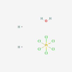 Chemical structure of Dihydromono(hexachloroplatinate(IV)) hydrate