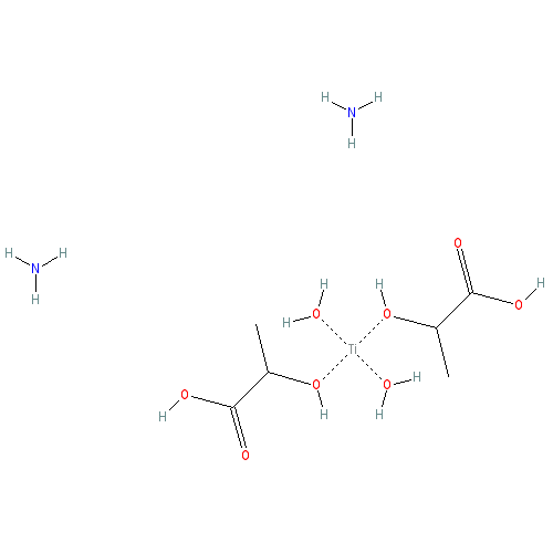 Chemical structure of Titanium lactate ammonium salt