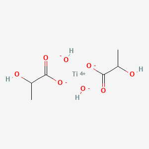 Chemical structure of Titanium, dihydroxybis(2-hydroxypropanoato-O(1),O(2))