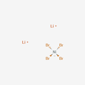 Chemical structure of Dilithium;tetrabromonickel(2-)