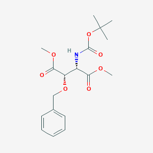 Chemical structure of Dimethyl (2S,3S)-2-(benzyloxy)-3-((tert-butoxycarbonyl)amino)succinate