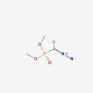 Chemical structure of Dimethyl (diazomethyl)phosphonate