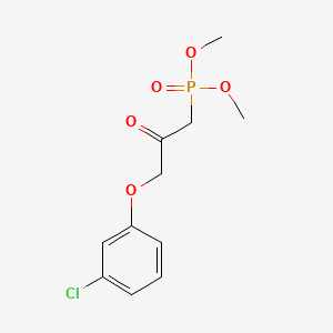 Chemical structure of Dimethyl 3-(3-chlorophenoxy)-2-oxopropylphosphonate