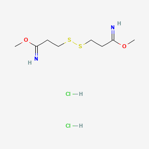 Chemical structure of Dimethyl 3,3'-dithiopropionimidate dihydrochloride powder