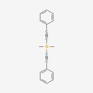 Chemical structure of Dimethylbis(phenylethynyl)silane