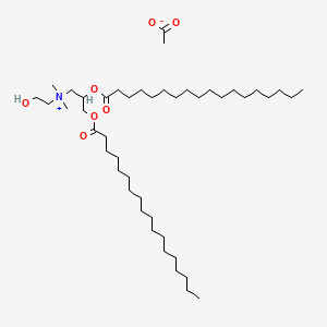 Chemical structure of Dimethyl-DL-2,3-distearoyloxypropyl(2-hydroxyethyl)ammonium acetate