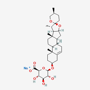 Chemical structure of Diosgenin-3-O-β-D-sodium glucuronide
