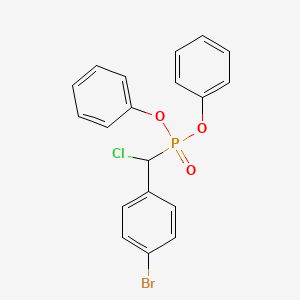 Chemical structure of Diphenyl 4-Bromo-alpha-chlorobenzylphosphonate