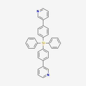 Chemical structure of Diphenylbis(4-(pyridin-3-yl)phenyl)silane