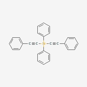 Chemical structure of Diphenylbis(phenylethynyl)silane