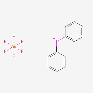 Chemical structure of Diphenyliodonium hexafluoroarsenate
