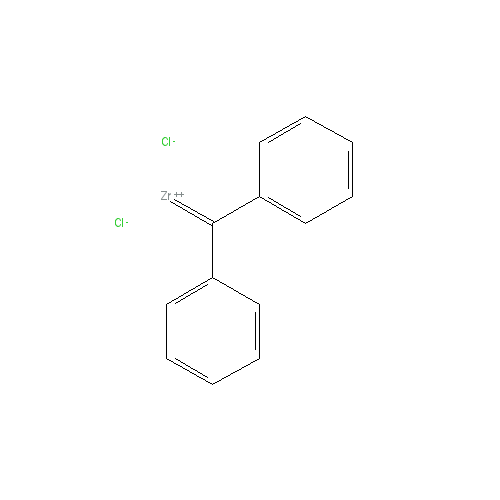 Chemical structure of Diphenylmethylidene(cyclopentadienyl)(9-fluorenyl)zirconium dichloride