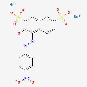 Chemical structure of Disodium 3-hydroxy-4-(4-nitrophenyl)azonaphthalene-2,7-disulphonate