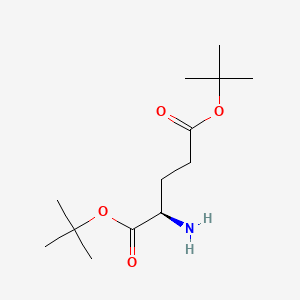 Chemical structure of Di-tert-butyl (R)-2-aminopentanedioate