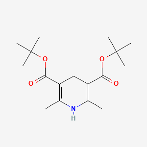 Chemical structure of Di-tert-butyl 2,6-dimethyl-1,4-dihydropyridine-3,5-dicarboxylate