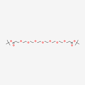 Chemical structure of Bis-PEG7-t-butyl ester