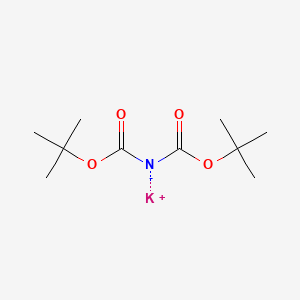 Chemical structure of Di-tert-butyl iminodicarboxylate (potassium)