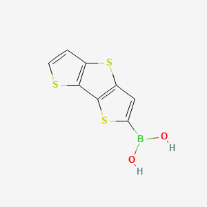 Chemical structure of Dithieno-[3,2-b:2',3'-d]thiophene-2-boronic Acid