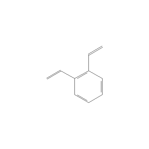 Chemical structure of Divinylbenzene(m-andp-mixture)(containsEthylvinylbenzene,Diethylbenzene)(stabilizedwithTBC)