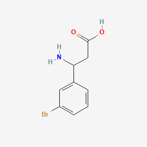 Chemical structure of 3-Amino-3-(3-bromophenyl)propanoic acid