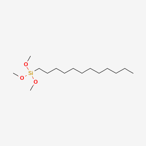 Chemical structure of Dodecyltrimethoxysilane