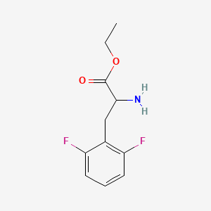 Chemical structure of Ethyl 2-amino-3-(2,6-difluorophenyl)propanoate