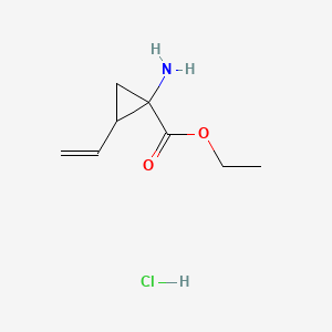 Chemical structure of Ethyl 1-amino-2-vinylcyclopropane-1-carboxylate hydrochloride