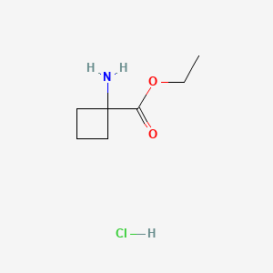 Chemical structure of Ethyl 1-aminocyclobutanecarboxylate hydrochloride
