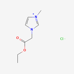 Chemical structure of Ethyl 2-(3-methyl-2,3-dihydro-1H-imidazol-1-yl)acetate hydrochloride