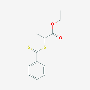 Chemical structure of Ethyl 2-(phenylcarbonothioylthio)propionate