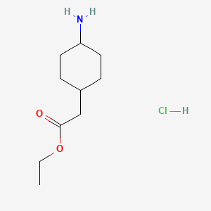 Chemical structure of Ethyl 2-(trans-4-aminocyclohexyl)acetate hydrochloride