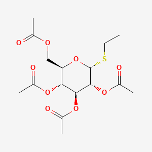 Chemical structure of Ethyl 2,3,4,6-tetra-O-acetyl-a-D-thioglucopyranoside